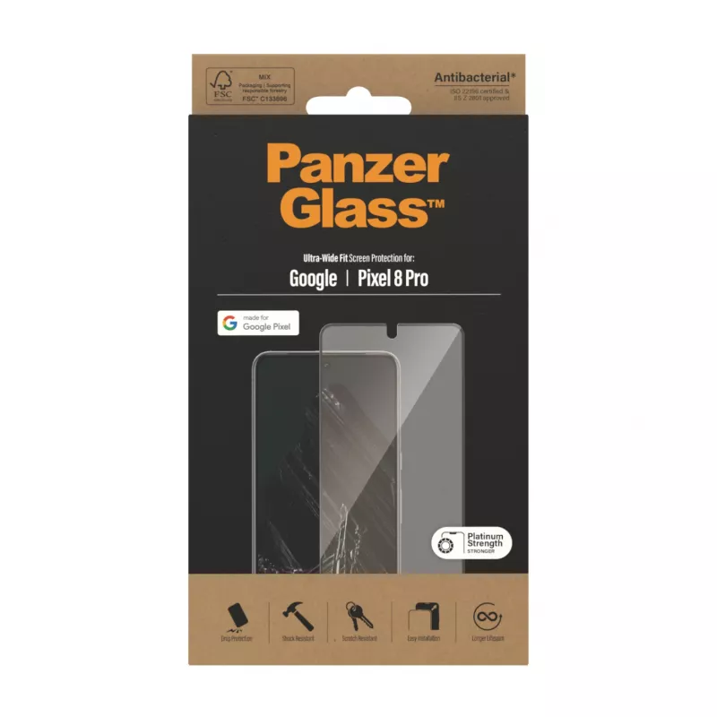 PanzerGlass® Bildschirmschutz Google Pixel 8 Pro | Ultra-Wide Fit