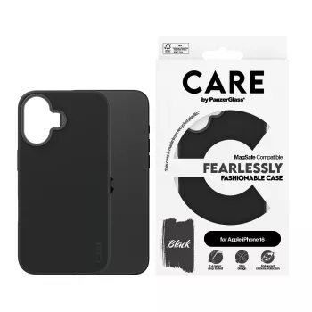 PanzerGlass CARE™ by ® Hülle Schwarz mit MagSafe iPhone 16