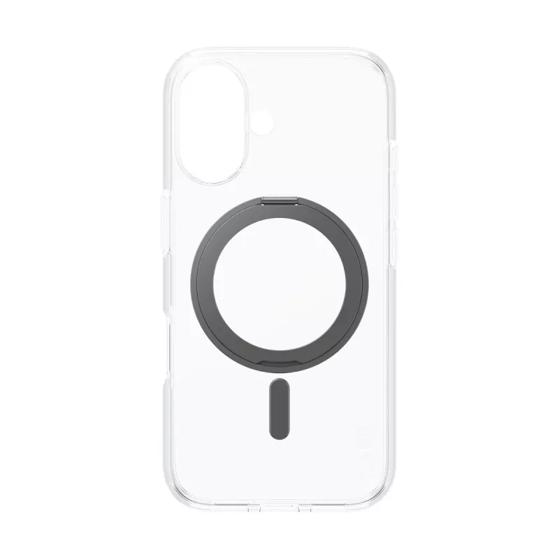 PanzerGlass CARE™ by ® Hülle Transparent mit schwarzem Kickstand & MagSafe iPhone 16