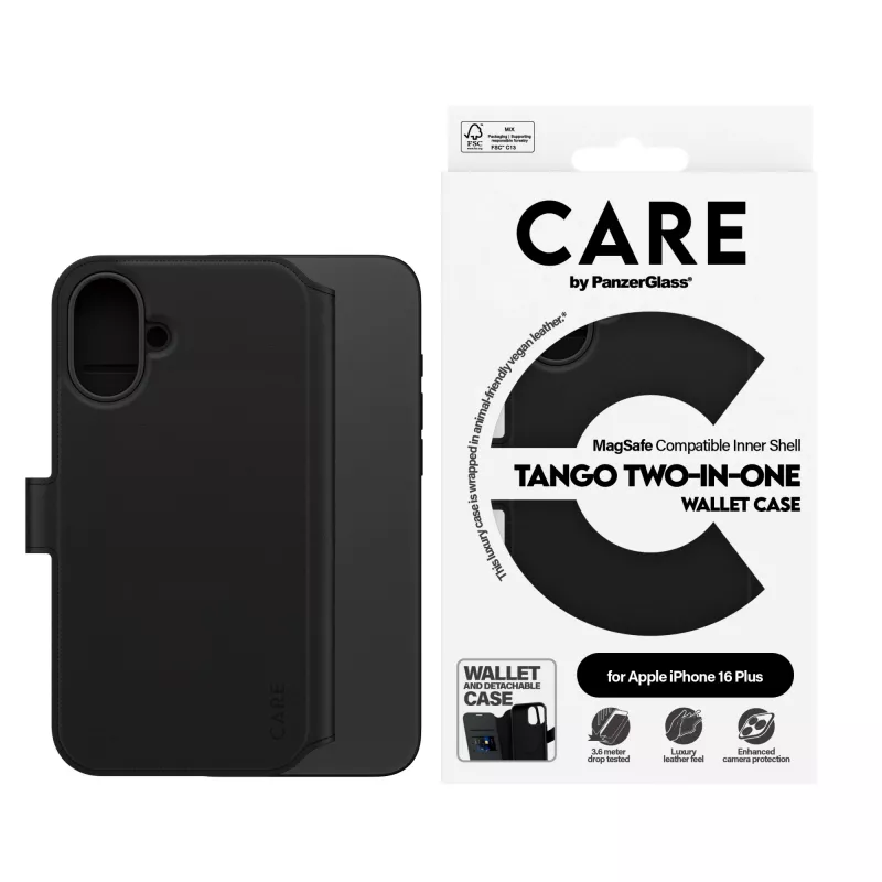 PanzerGlass CARE™ by ® Tango 2-in-1 Wallet Case w. MagSafe iPhone 16 Plus