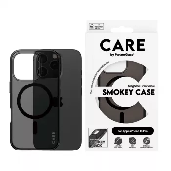 Cover PanzerGlass CARE by Flagship Case Urban Combat Smokey w. Schwarz MagSafe iPhone '24 6.3 inch Pro