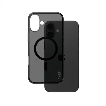 PanzerGlass CARE™ by ® Urban Combat Case Smokey w. Schwarz MagSafe iPhone 16 Plus