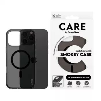 PanzerGlass CARE™ by ® Urban Combat Case Smokey w. Schwarz MagSafe iPhone 16 Pro Max
