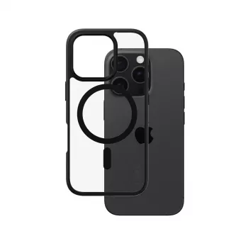 PanzerGlass CARE™ by ® Urban Combat Case Transparent mit schwarzem Rahmen & MagSafe iPhone 16 Pro