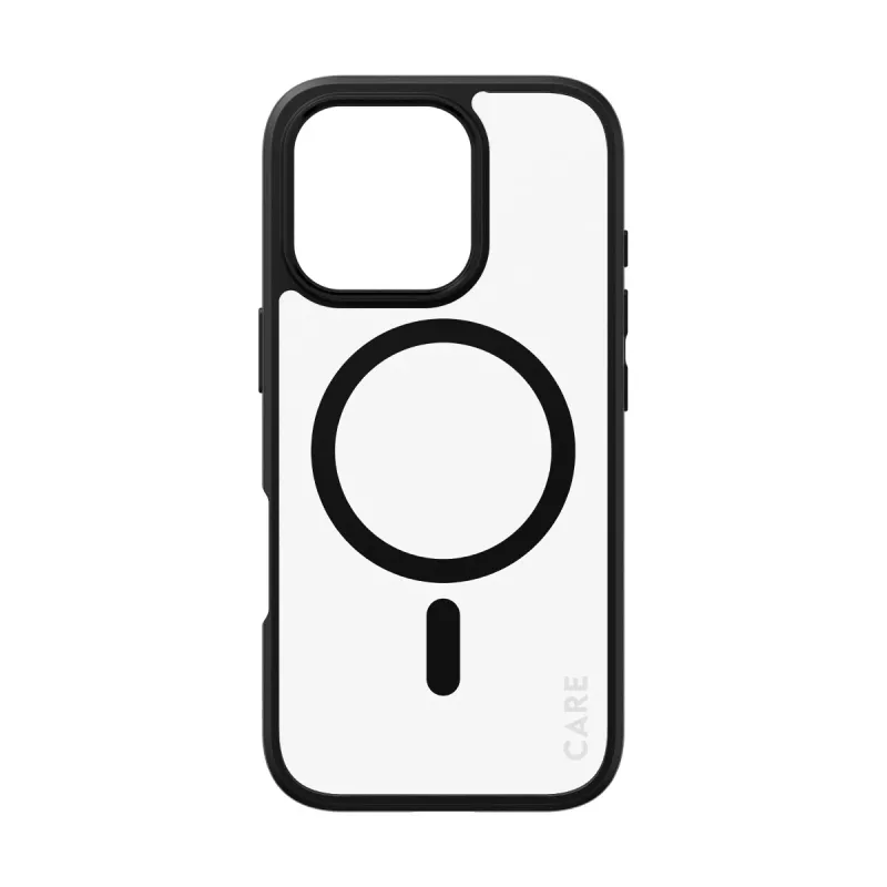 PanzerGlass CARE™ by ® Urban Combat Case Transparent mit schwarzem Rahmen & MagSafe iPhone 16 Pro