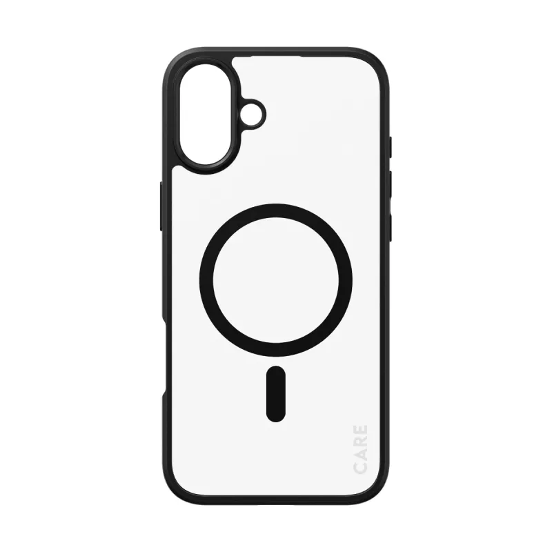 PanzerGlass CARE™ by ® Urban Combat Case Transparent mit schwarzem Rahmen & MagSafe für iPhone 16 Plus