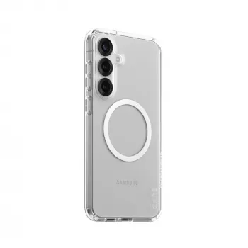 PanzerGlass CARE™ by ® Urban Combat Hülle, transparent, mit Weiß, Qi-kompatibel für Samsung Galaxy S25+