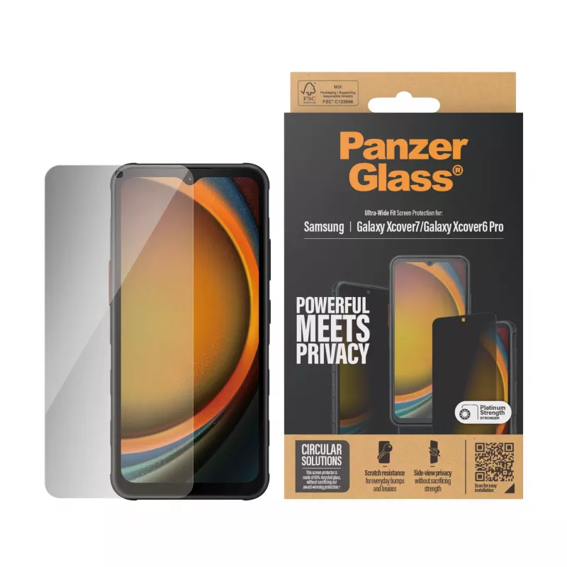 PanzerGlass ® Privacy Screen Protector Samsung Galaxy Xcover7 Pro | Xcover7 | Xcover6 Pro | Ultra-Wide Fit