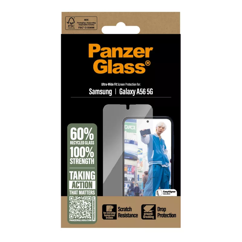PanzerGlass® Displayschutz Samsung Galaxy A56 5G | Ultra-Wide Fit mit EasyAligner