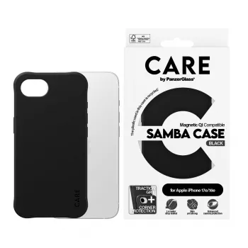 PanzerGlass CARE™ by ® Samba Case Black w. Qi Compatible iPhone 17e | 16e