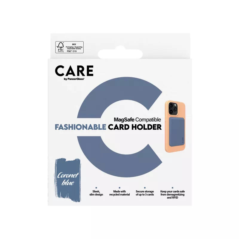 PanzerGlass CARE™ by ® Kartenhalter Blau iPhone, Hülle, Apple, Apple - iPhone, Blau