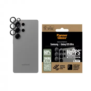 PanzerGlass ® Hoops® Kamera-Linsenschutz Schwarz Samsung Galaxy S25 Ultra