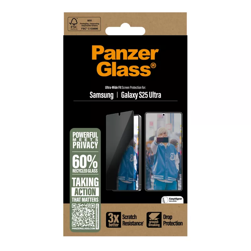 PanzerGlass ® Sichtschutz-Displayschutz Samsung Galaxy S25 Ultra | Ultra-Wide Fit