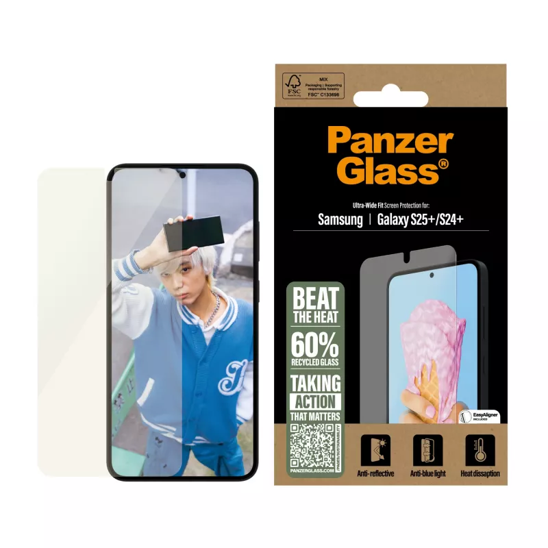 PanzerGlass ® All-in-One Screen Protector Samsung Galaxy S25+ | S24+ | Ultra Wide Fit