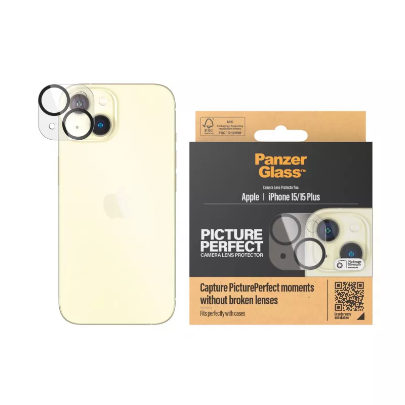 PanzerGlass ® PicturePerfect Kamera-Linsenschutz iPhone 15 | 15 Plus