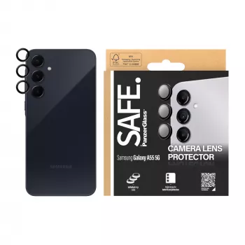 PanzerGlass SAFE. by ® Kameraglaskamera-Schutz Schwarz Samsung Galaxy A55 5G