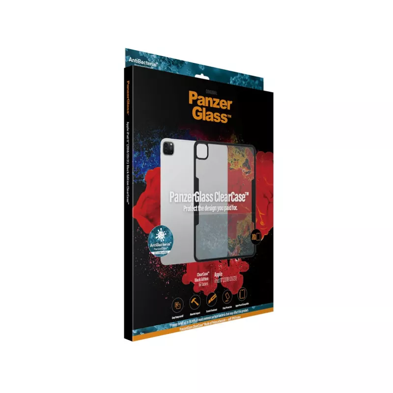 PanzerGlass ® ClearCase™ iPad Pro 11″ (2018, 2020-2022), Cover, Apple, Apple - iPad Pro 11″, 27,9 cm (11 Zoll), Schwarz