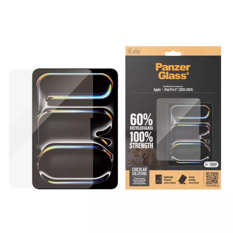 PanzerGlass® Displayschutzfolie iPad Pro 11'' (2024-2025) | Ultra-Wide Fit