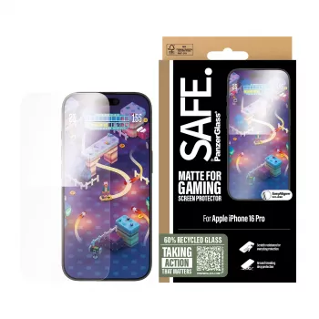 PanzerGlass SAFE. by ® Gaming Displayschutz iPhone 16 Pro | Ultra-Wide Fit