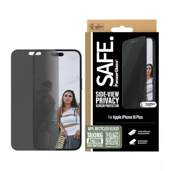 PanzerGlass SAFE. by ® Sichtschutz-Displayschutz iPhone 16 Plus | 15 Plus | Ultra-Wide Fit