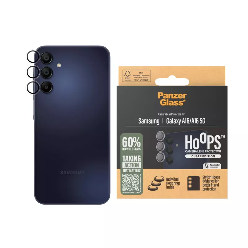 PanzerGlass ® Hoops® Kameralinsen-Schutz Transparent Samsung Galaxy A16 | A16 5G