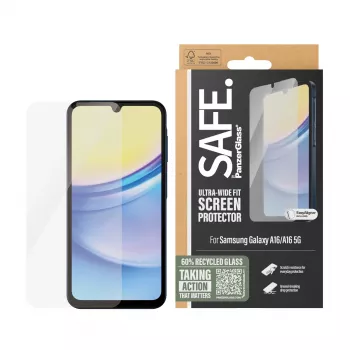 PanzerGlass SAFE. by ® Displayschutz Samsung Galaxy A16 | A16 5G | Ultra-Wide Fit