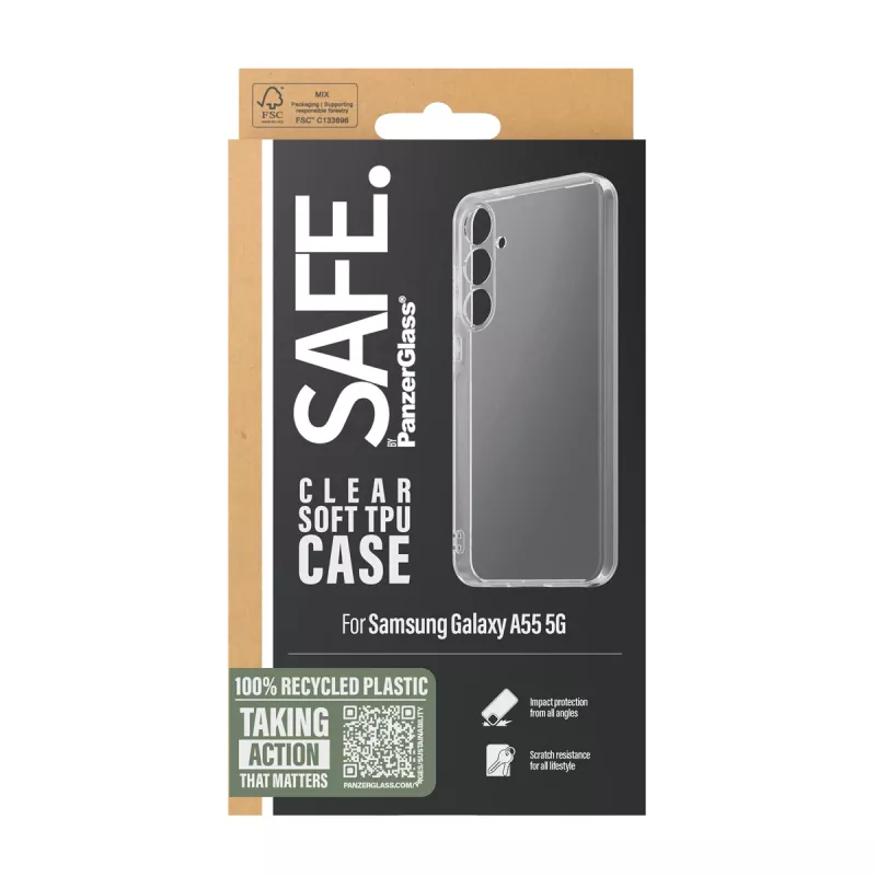 PanzerGlass SAFE. by ® TPU-Hülle Samsung Galaxy A55 5G | Transparent