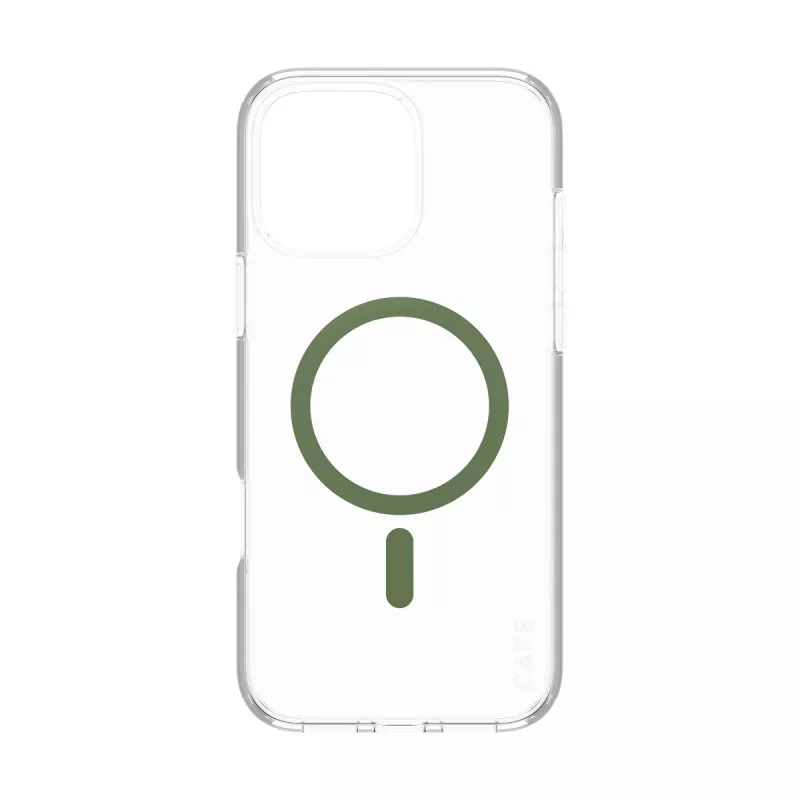 PanzerGlass CARE™ by ® Urban Combat Case Transparent mit grünem MagSafe für iPhone 16 Pro Max