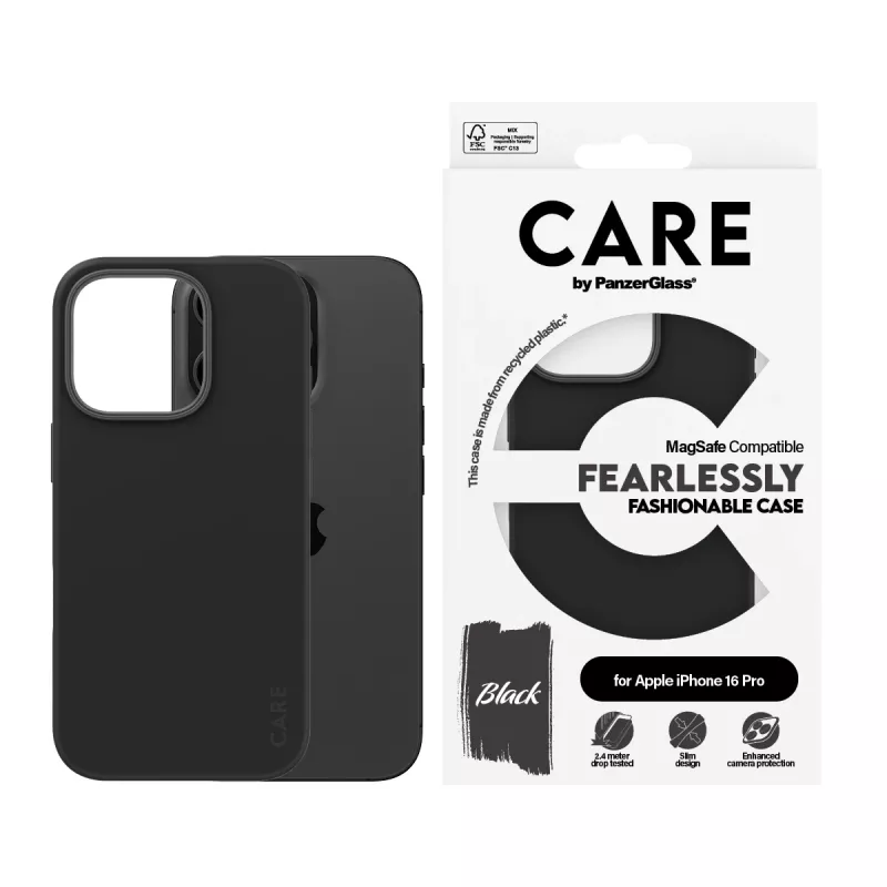 PanzerGlass CARE™ by ® Case Schwarz mit MagSafe iPhone 16 Pro