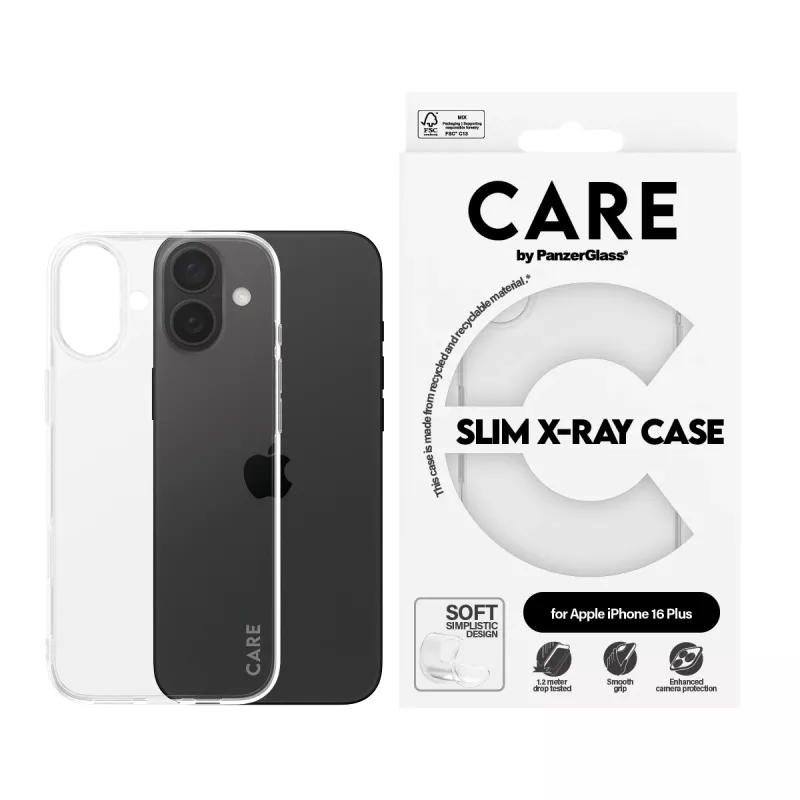 PanzerGlass CARE™ by ® X-Ray Hülle iPhone 16 Plus, Cover, Apple, Apple - iPhone 16 Plus, Transparent