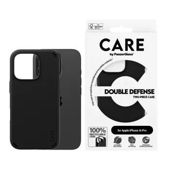 PanzerGlass CARE™ by ® Double Defense Case Schwarz iPhone 16 Pro