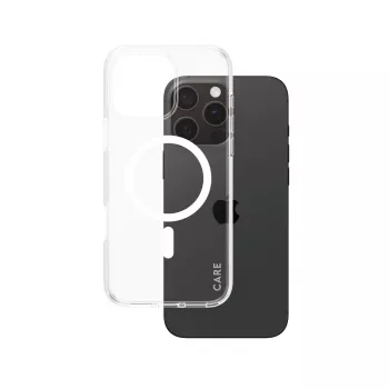 PanzerGlass CARE™ by ® Urban Combat Hülle transparent mit weißem MagSafe für iPhone 16 Pro Max