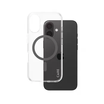 PanzerGlass CARE™ by ® Urban Combat Hülle transparent mit schwarzem MagSafe für iPhone 16