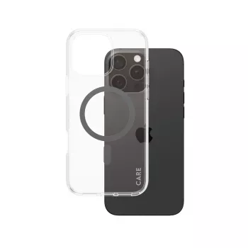 PanzerGlass CARE™ by ® Urban Combat Hülle transparent mit schwarzem MagSafe iPhone 16 Pro Max