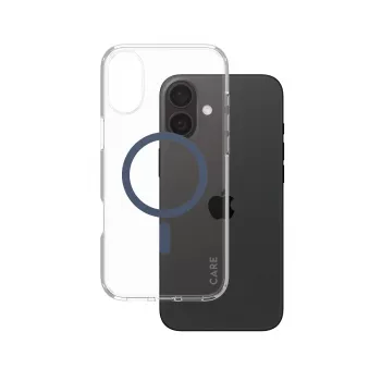PanzerGlass CARE™ by ® Urban Combat Hülle Transparent mit blauem MagSafe iPhone 16 Plus