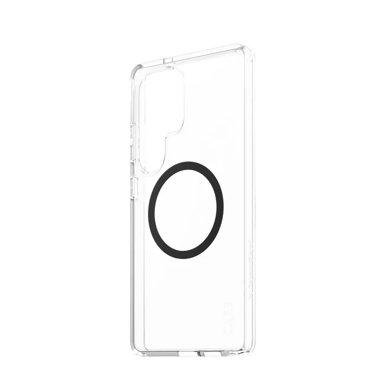 PanzerGlass CARE™ by ® Urban Combat Hülle, transparent, mit schwarzem Qi, kompatibel, Samsung Galaxy S25 Ultra