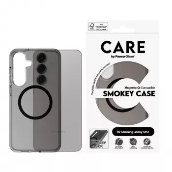 PanzerGlass CARE™ by ® Urban Combat Case Smokey w. Schwarz Qi Kompatibel Samsung Galaxy S25+