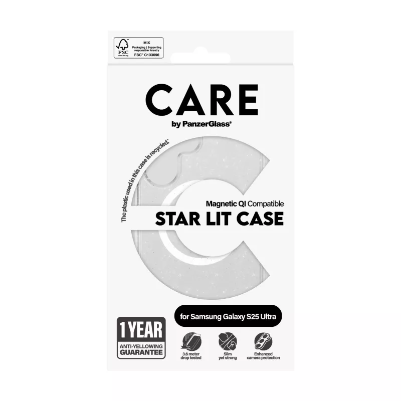 PanzerGlass CARE™ by ® Urban Combat Case Star Lit w. White Qi Kompatibel Samsung Galaxy S25 Ultra