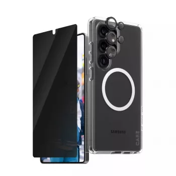 PanzerGlass CARE by ® Flagship 3-in-1 Privacy Bundle Samsung Galaxy S25 Ultra Kratzfest Stoßfest