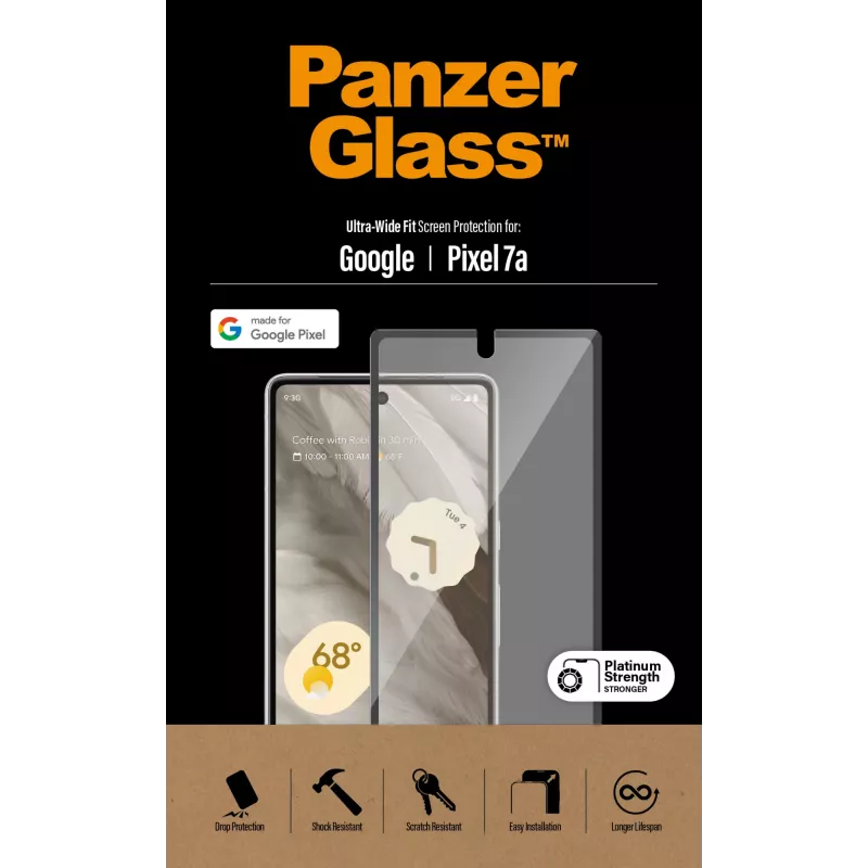 PanzerGlass® Displayschutz Google Pixel 7a | Ultra Wide Fit