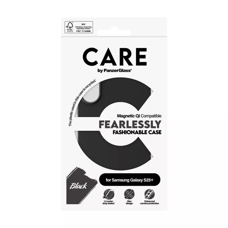 PanzerGlass CARE™ by ® Case Schwarz mit Qi-Kompatibilität Samsung Galaxy S25+