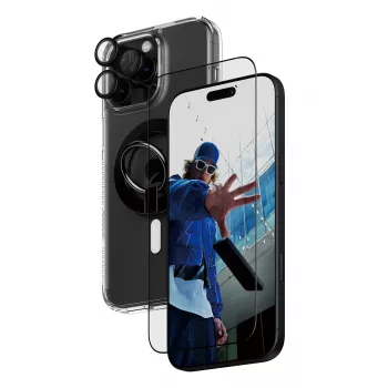 PanzerGlass ® 4-in-1 Schutzpaket iPhone 16 Pro Max, Apple, Apple - iPhone 16 Pro Max, Trockene Anwendung, Kratzfest, Stoßfest, Transparent, 1 Stück