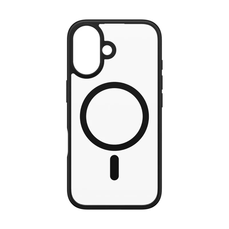 PanzerGlass ® HardCase Transparent mit schwarzem MagSafe-Rahmen für iPhone 16