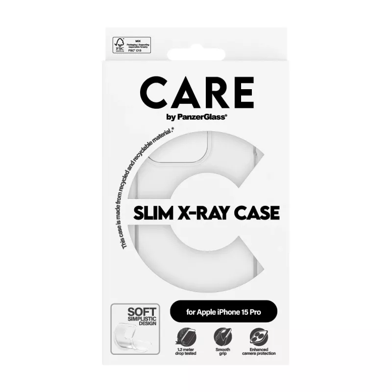 PanzerGlass CARE™ by ® X-Ray Hülle iPhone 15 Pro, Cover, Apple, Apple - iPhone 15 Pro, Transparent