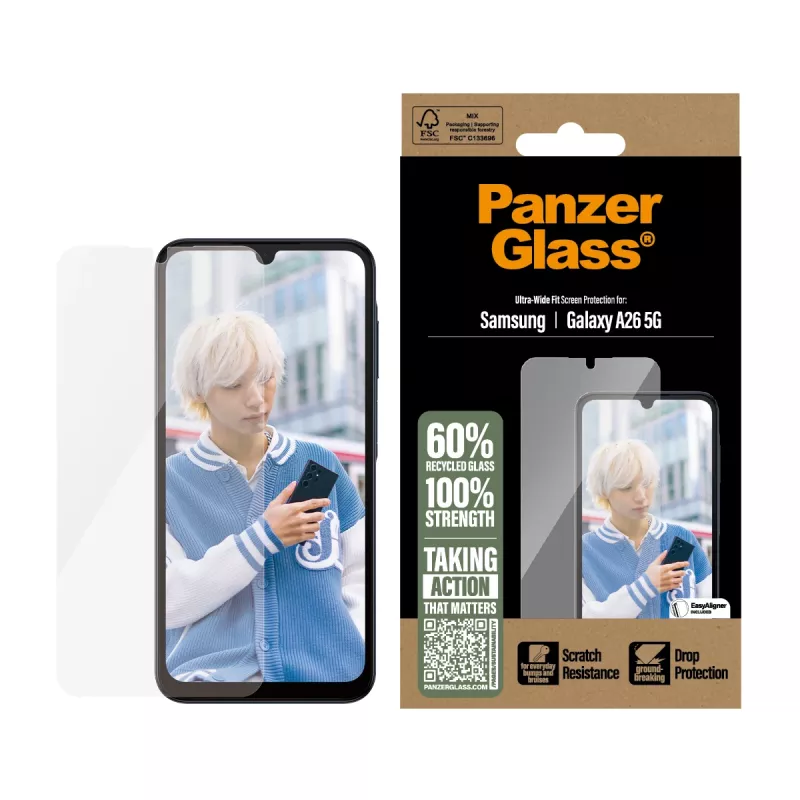 PanzerGlass® Displayschutzfolie Samsung Galaxy A26 5G | Ultra-Wide Fit