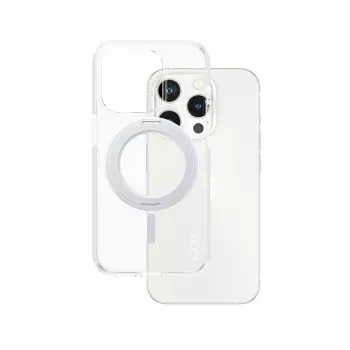 PanzerGlass CARE™ by ® Case Transparent mit silbernem Kickstand & MagSafe iPhone 15 Pro