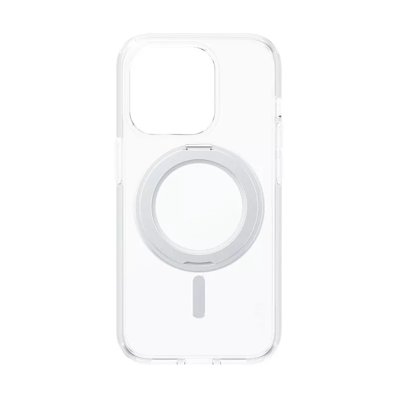 PanzerGlass CARE™ by ® Case Transparent mit silbernem Kickstand & MagSafe iPhone 15 Pro