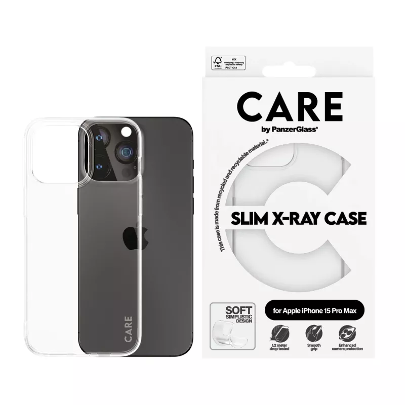 PanzerGlass CARE™ by ® X-Ray Hülle iPhone 15 Pro Max, Cover, Apple, Apple - iPhone 15 Pro Max, Transparent