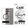 “PanzerGlass CARE™” by ”®” Hülle transparent mit schwarzem Aufsteller und Qi-kompatibel “Samsung Galaxy S25 Ultra”