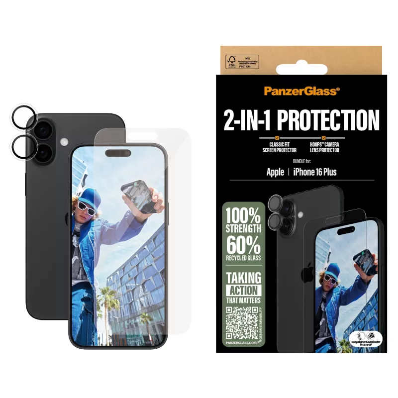 PanzerGlass ® 2-in-1 Bundle iPhone 16 Plus
